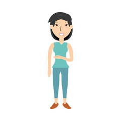 Fototapeta premium Young woman cartoon