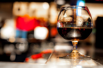 Glass of cognac
