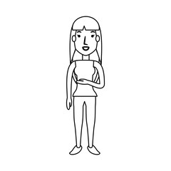 Young woman cartoon