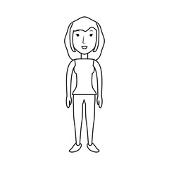 Young woman cartoon