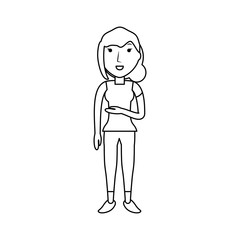 Young woman cartoon