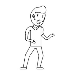 Young man cartoon
