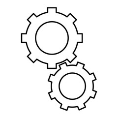 gear wheels icon over white background vector illustration
