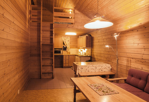 Typical mountain cabin in the Norwegian country