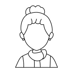 avatar woman icon over white background vector illustration