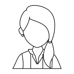 avatar woman icon over white background vector illustration