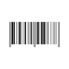 Black barcode vector illustration on white background