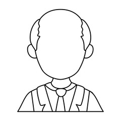 old man icon over white background vector illustration