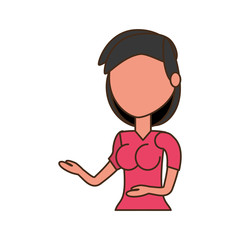 Young woman cartoon