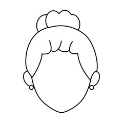 avatar woman icon over white background vector illustration