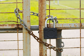 Padlock on chain