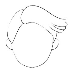 man face icon over white background vector illustration