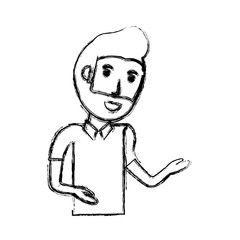 Young man cartoon