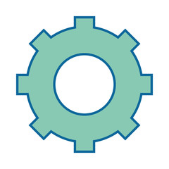 gear wheel icon over white background vector illustration