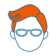 man face icon over white background vector illustration