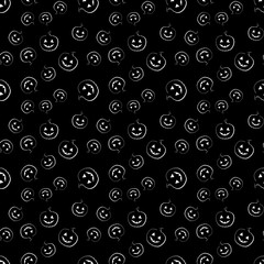 seamless pattern with pumpkin for Halloween. vector