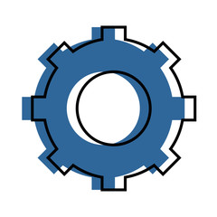 gear wheel icon over white background vector illustration