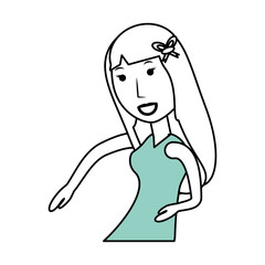 Young woman cartoon