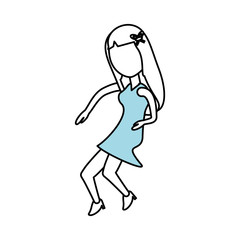 Young woman cartoon