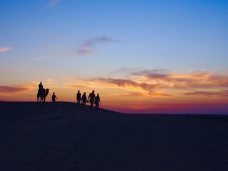 Fototapeta na wymiar Jaisalmer,india　camel safari