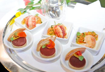 snacks on plate on party