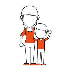Obraz premium mom and son design