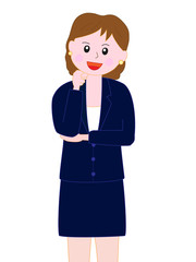 ポーズするビジネスウーマン