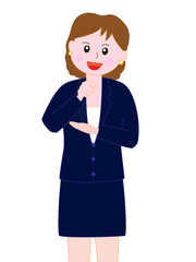 ポーズするビジネスウーマン