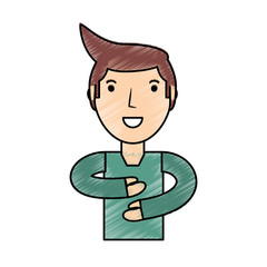 Young man cartoon
