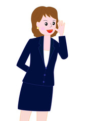 ポーズするビジネスウーマン