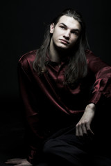 Naklejka premium fashion male portrait 