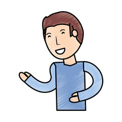 Young man cartoon