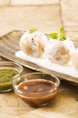 Dahi Bhalle Chaat or Stuffed Panipuri with Curd