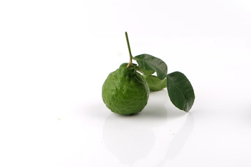 Bergamot  on white background