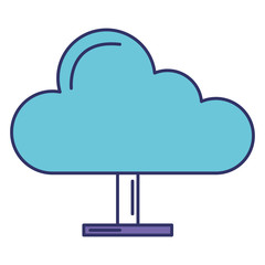 cloud computing server icon vector illustration design
