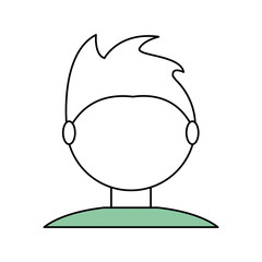 Young man faceless avatar