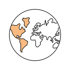 World earth isolated