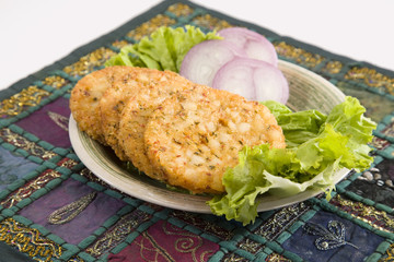 Delicious burgers Patties served