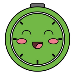 chronometer timer kawaii character vector illustration design