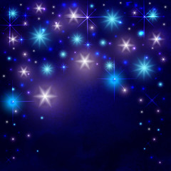 Bright stars in the night sky