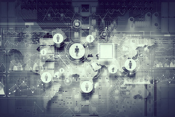 Microcircuit digital background