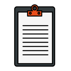 clipboard paper isolated icon vector illustration design