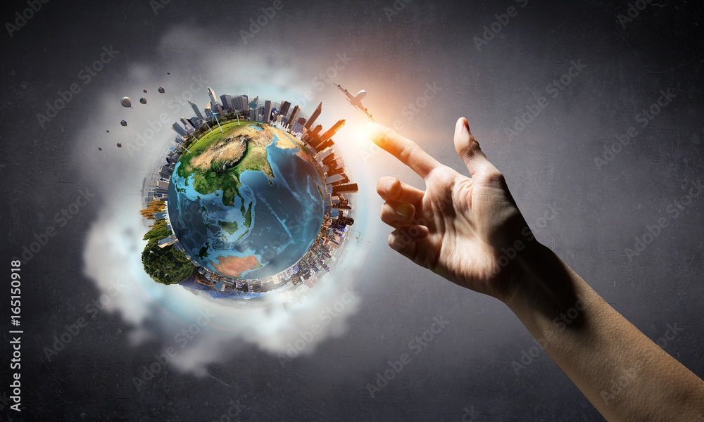 Wall mural concept of creation