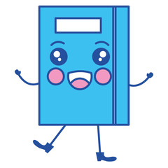 text book kawaii character vector illustration design