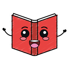 text book kawaii character vector illustration design