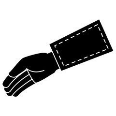 Hand asking isolated icon vector illustration design