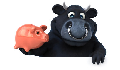 Black bull - 3D Illustration