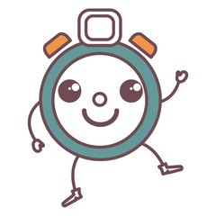 chronometer timer kawaii character vector illustration design