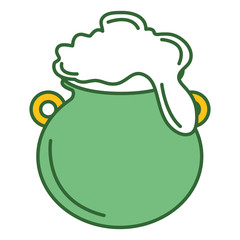 Cauldron of saint patrick vector illustration design
