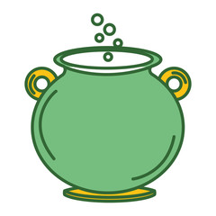 Cauldron of saint patrick vector illustration design